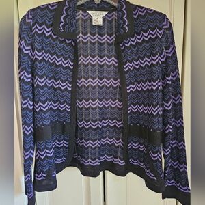 Misook chevron open sweater, size medium petite
